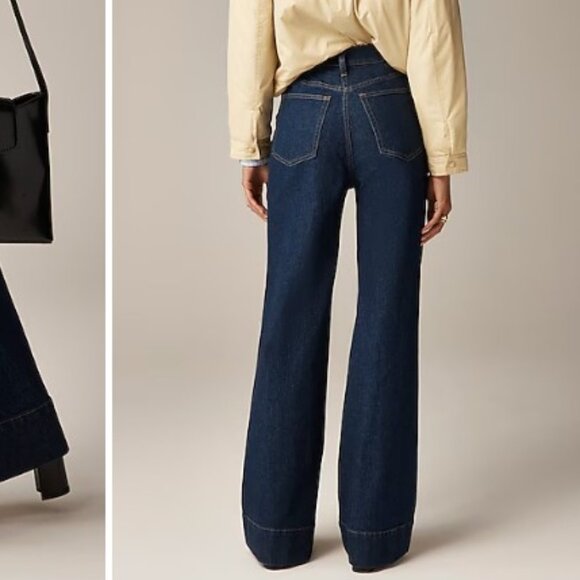 NWT J. Crew High-rise denim trouser jean, Sz. 27P, Resin Rinse - Picture 2 of 6